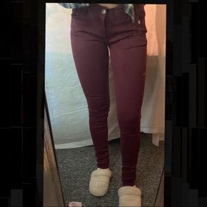 Maroon jeans